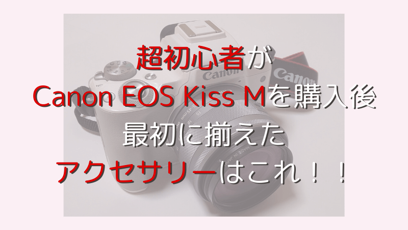 超初心者がCanon EOS Kiss M購入後、最初に揃えたアクセサリーはこれ 